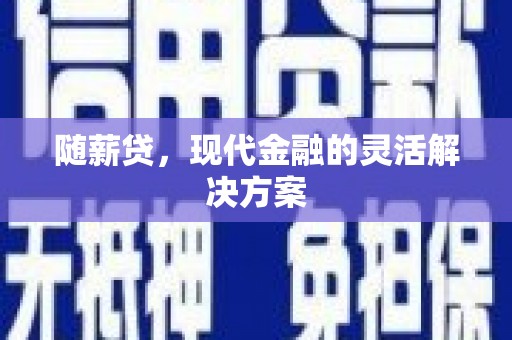 坦洲随薪贷，现代金融的灵活解决方案