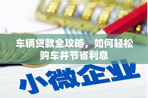 坦洲车辆贷款全攻略，如何轻松购车并节省利息