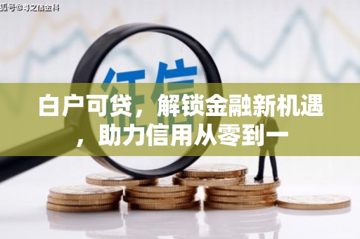 坦洲白户可贷，解锁金融新机遇，助力信用从零到一