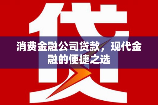 坦洲消费金融公司贷款，现代金融的便捷之选