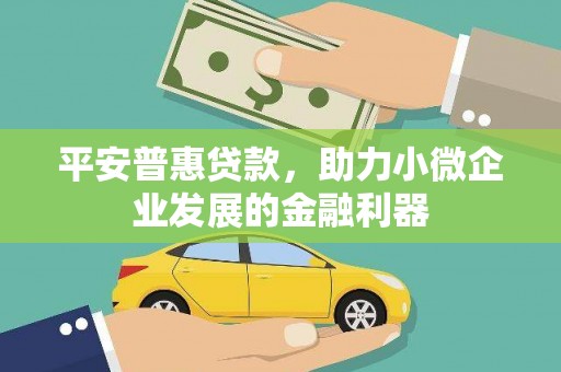 坦洲平安普惠贷款，助力小微企业发展的金融利器