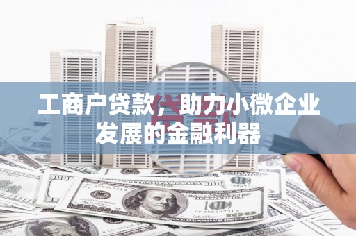 坦洲工商户贷款，助力小微企业发展的金融利器