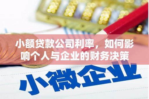 坦洲小额贷款公司利率，如何影响个人与企业的财务决策