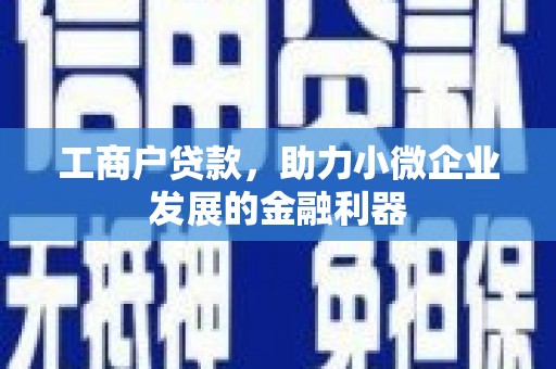 坦洲工商户贷款，助力小微企业发展的金融利器