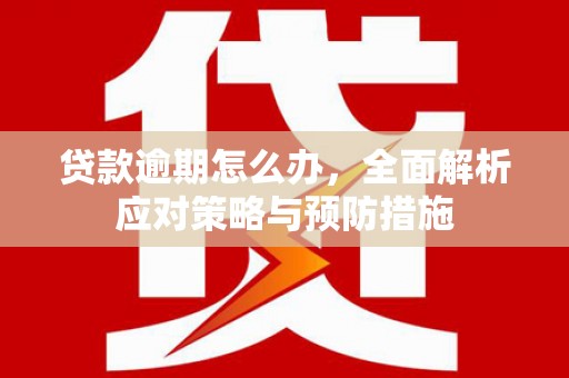 坦洲贷款逾期怎么办，全面解析应对策略与预防措施