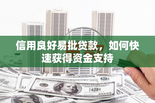 坦洲信用良好易批贷款，如何快速获得资金支持