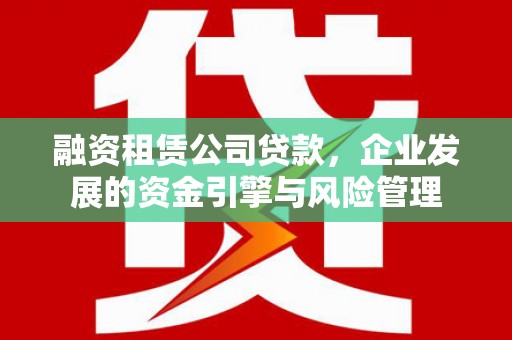 坦洲融资租赁公司贷款，企业发展的资金引擎与风险管理