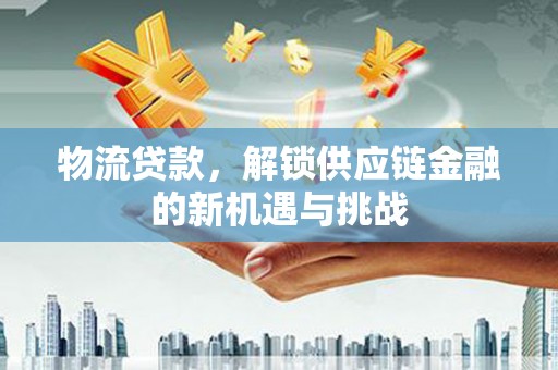 坦洲物流贷款，解锁供应链金融的新机遇与挑战