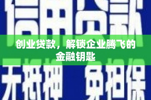 坦洲创业贷款，解锁企业腾飞的金融钥匙