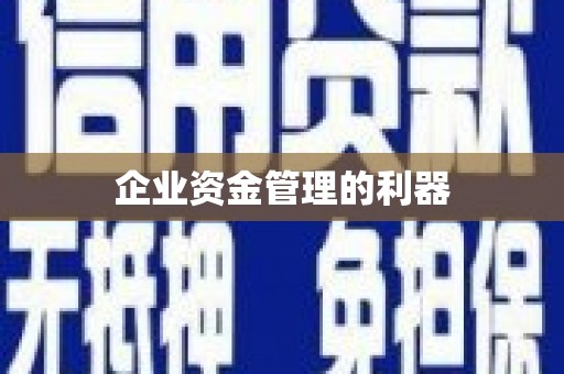 坦洲企业资金管理的利器